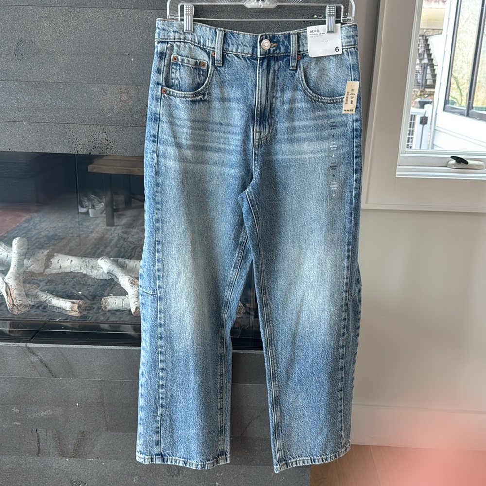 Aeropostale Barrel Jeans 6 100% cotton - Picture 2 of 5